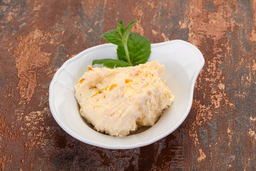 Curd with dry apricot