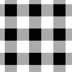 Black and white plaid pattern in classic buffalo plaid design.  12x12 background in traditional buffalo checkered for design elements, backgrounds and graphics.