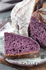 Fresh baked organic purple superfood
