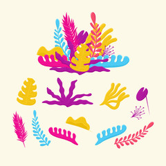 Colorful Floral Element