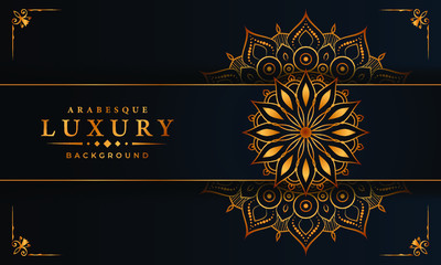 Modern luxury ornamental mandala background with arabesque pattern arabic
 islamic east style.decorative mandala for print, poster,
 cover, brochure, flyer, banner