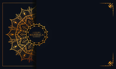 Luxury mandala background with golden arabesque pattern arabic islamic east style.decorative mandala for print, poster, cover, brochure, flyer, banner