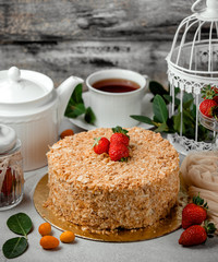 napoleon cake on the table