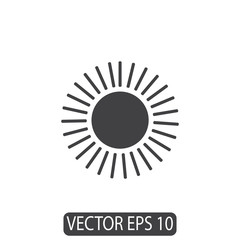 Sun Line Icon Design Vector, Template