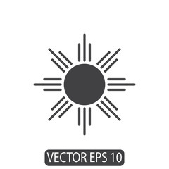 Sun Line Icon Design Vector, Template
