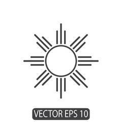 Sun Line Icon Design Vector, Template