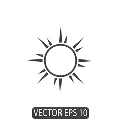 Sun Line Icon Design Vector, Template