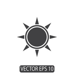 Sun Line Icon Design Vector, Template