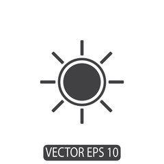 Sun Line Icon Design Vector, Template