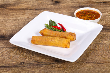 Deep fried spring roll with prawn