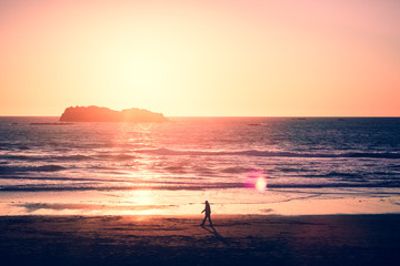 Peach Ocean Sunset