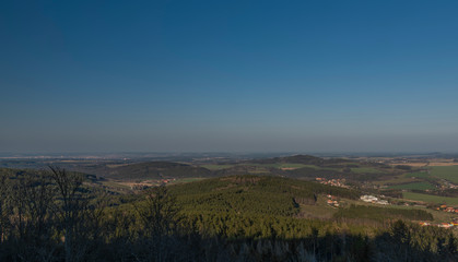 Fototapeta premium View from Granatnik observation tower near Zlata Koruna village