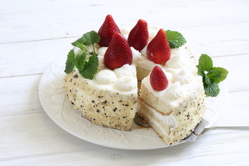 cheesecake with strawberry