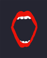 red lips illustration