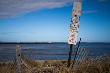 sign on the beach