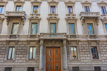 Italy, Milan, 13 February 2020, view of a historic building