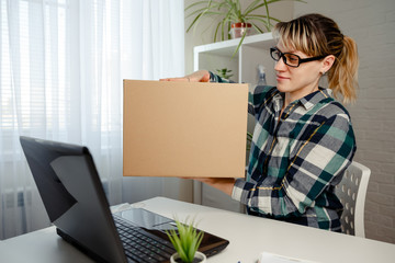 Online shopping, ecommerce. Making orders online, delivery of goods