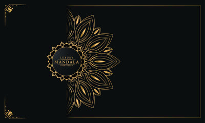 Luxury mandala background with golden arabesque pattern arabic islamic east style.decorative mandala for print, poster, cover, brochure, flyer, banner