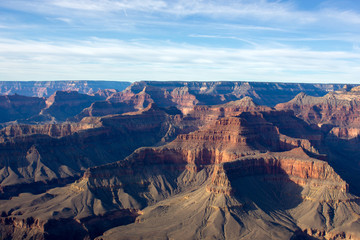 Fototapeta na wymiar Grand Canyon South Rim in winter journey traveller USA American nature