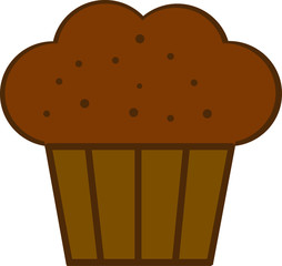 Delicious Muffin chocolate, colorful, illustration, drawing, illustration, vector