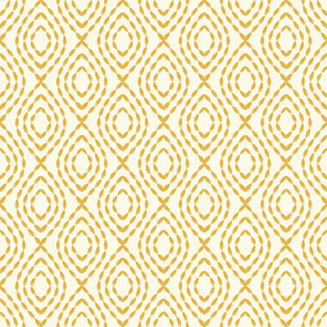 Gold seamless pattern in art Deco style. Diamond-shaped ornament of small leaves, white background in vector