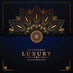 Elegant background with golden mandala background