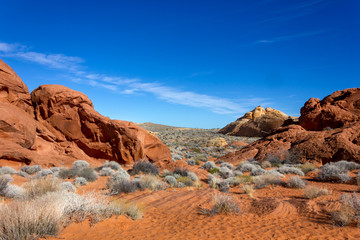 Obraz premium las Vegas, Arizona,USA - 2020/01/04 - winter trip to Valley of Fire National Park