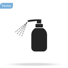Antibacterial hand sanitizer, disinfection gel line icon, outline vector sign, linear style pictogram isolated on white. Symbol, logo illustration. Editable stroke. Pixel perfect
