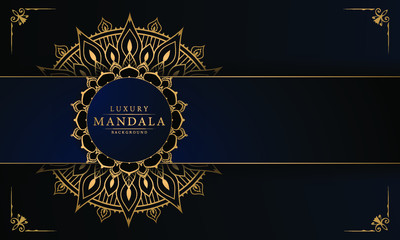 Floral mandala design with arabesque pattern