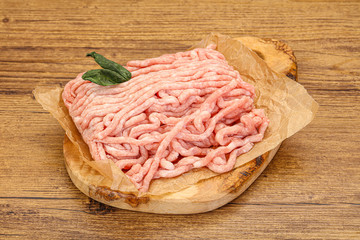 Raw pork minced meat for cooking