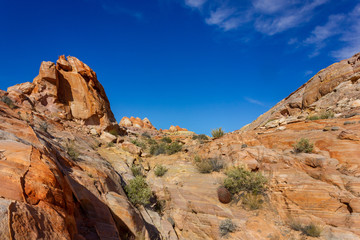 las Vegas, Arizona,USA - 2020/01/04 - winter trip to Valley of Fire National Park