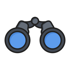 binoculars on white background