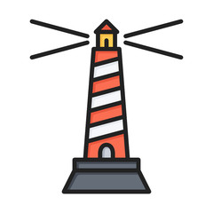 lighthouse icon vector illustration