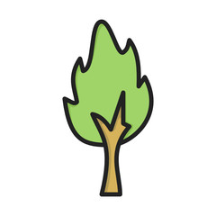 vector illustration of a green tree