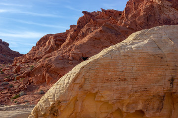 las Vegas, Arizona,USA - 2020/01/04 - winter trip to Valley of Fire National Park