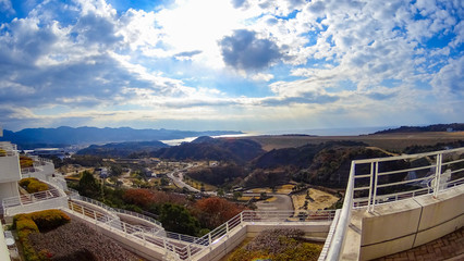 landschaft japan meer ausblick
