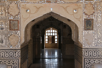 Detail of the Amber Fort in Jaipur, India