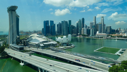 Obraz premium ausblick singapur waterfront