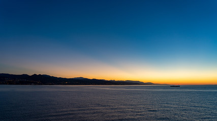 Naklejka premium Sunrise at Malaga Spain