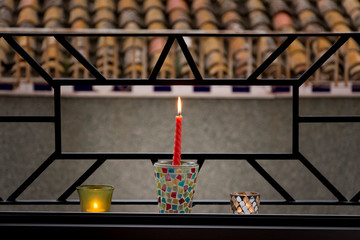 Candles in memory of the deceased