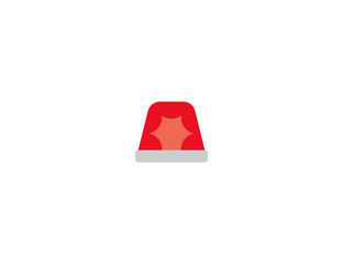 Police car light vector flat icon. Isolated emergency, ambulance, siren light emoji illustration 