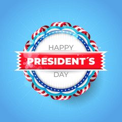 Happy Presidents Day Circular banner
