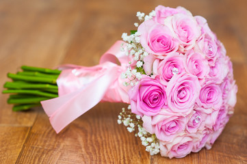 bouquet of pink roses