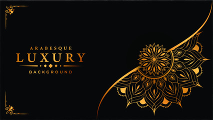 Modern luxury ornamental mandala background with arabesque pattern arabic
 islamic east style.decorative mandala for print, poster,
 cover, brochure, flyer, banner