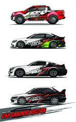 Naklejka premium abstract background vector for racing car wrap design and vehicle livery 