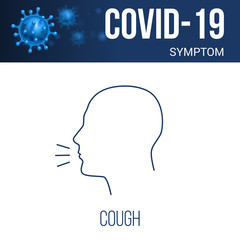 Coronavirus Symptoms Icon. Cough Linear Symbol Design from Diseases Collection. Simple Outline Element Illustration on White Background