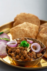 Fried Puri and Chole ki sabzi - famous indian food