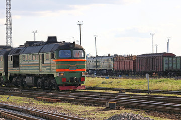 Fototapeta premium train at the railway station