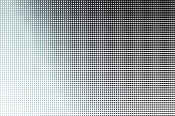 Abstract monochrome halftone pattern. Futuristic panel. Grunge dotted backdrop with circles, dots, point. Design element for web banners, posters, cards, wallpapers, sites. Black and white color