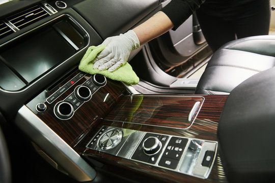 automobile detailing service. Car interior cleaning